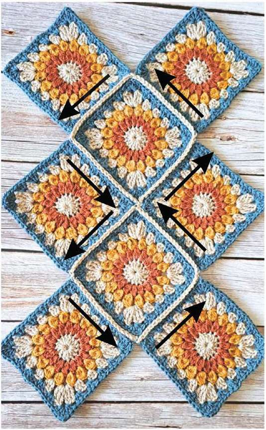 Finished Boho Granny Square Bag Showcase