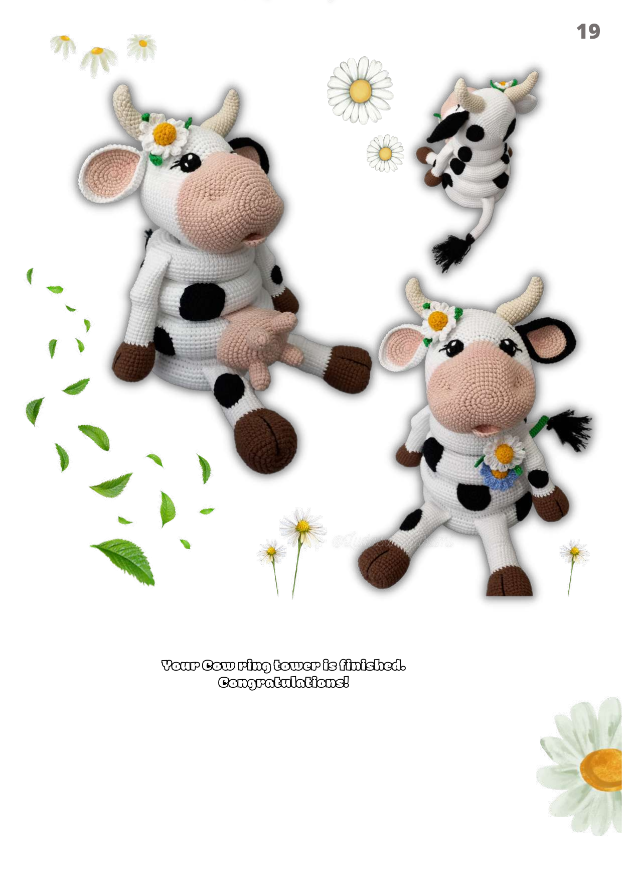 Finished Cow Stacking Toy Showcase